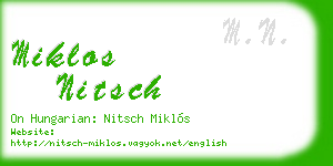 miklos nitsch business card
